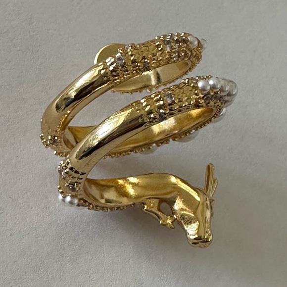 - Kate spade ♠️ Dragon Pearl  crystal statement Ring - Picture 7 of 7